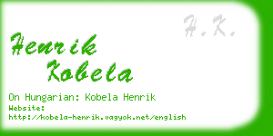 henrik kobela business card